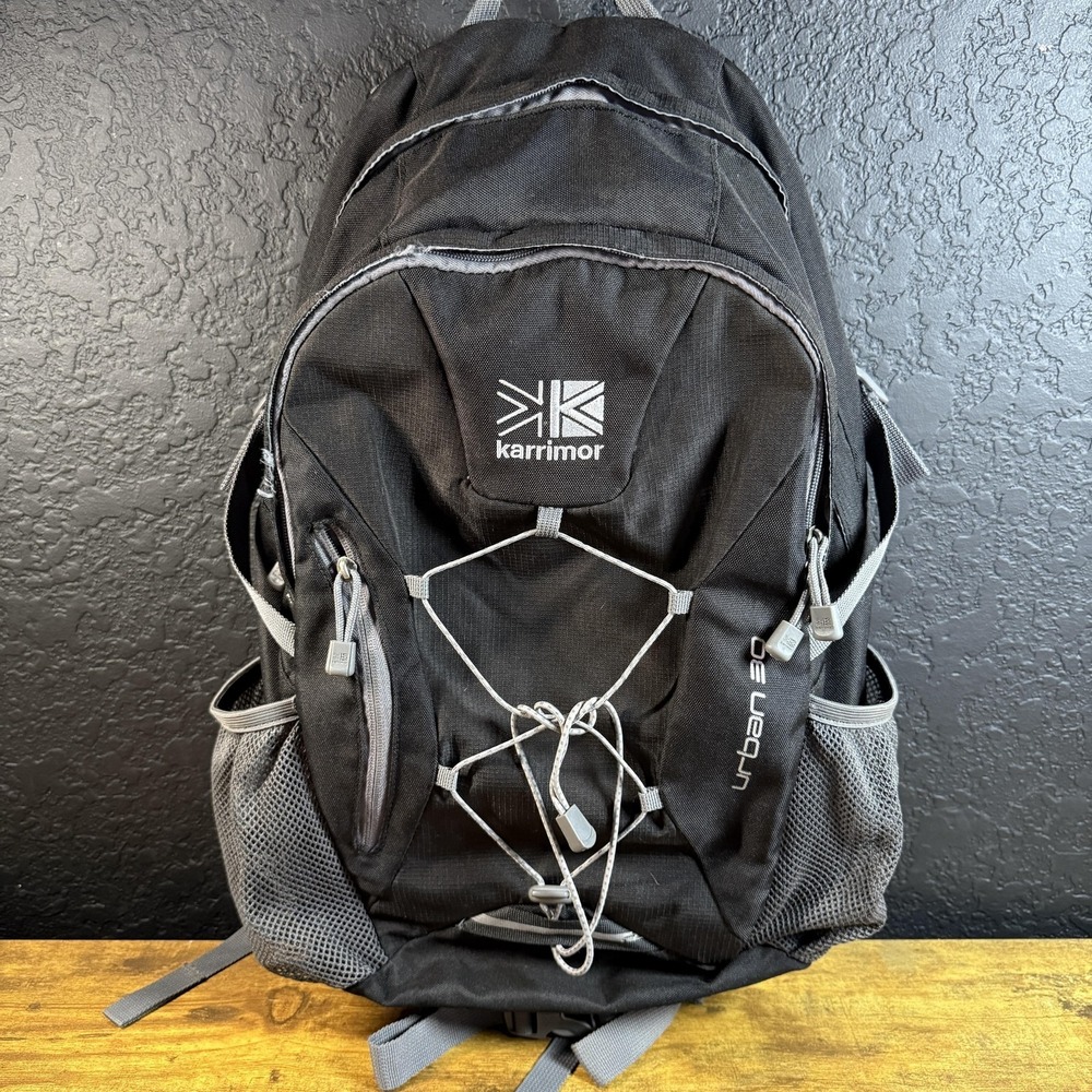 Karrimor‎ Urban Metro 30 Backpack Black Nylon 30L Laptop Sleeve Hiking Bag